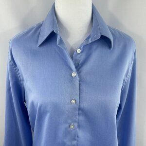 Contemporaine Classic Light Blue No-Iron Cotton Shirt - Large